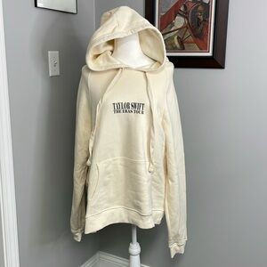 Taylor Swift Eras Tour Hoodie Beige Size Large Swiftie Concert
